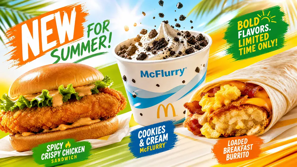 New Menu Items 2026 — Taco Bell Cantina, McDonald's McFlurry, Starbucks Summer