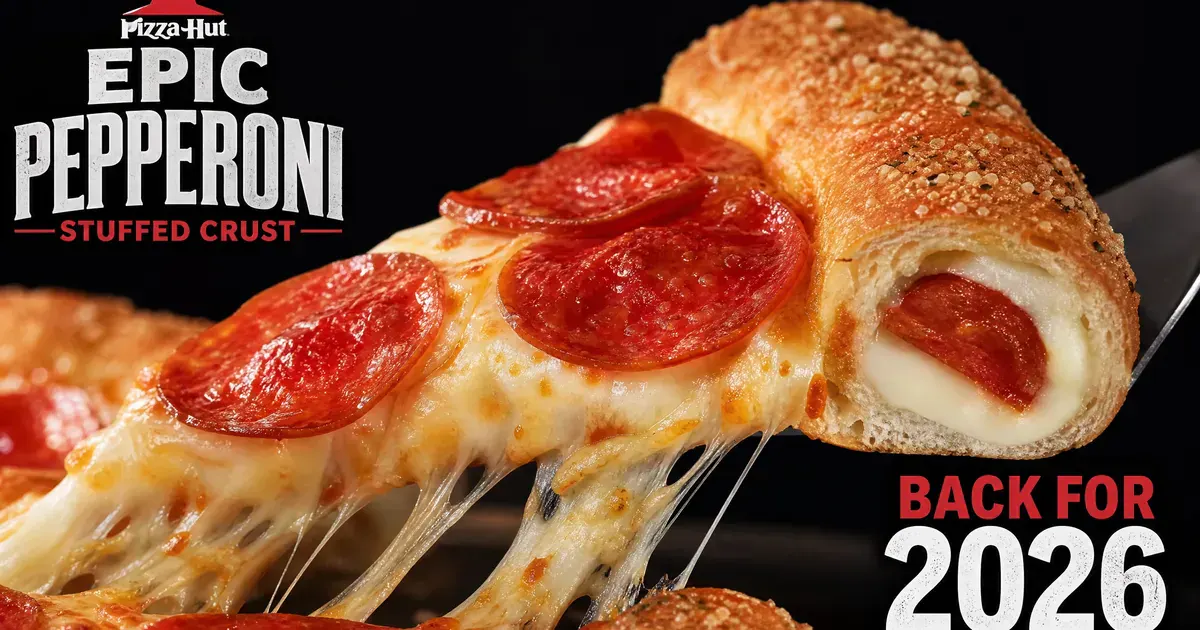 Pizza Hut Brings Back Epic Pepperoni Stuffed Crust for 2026