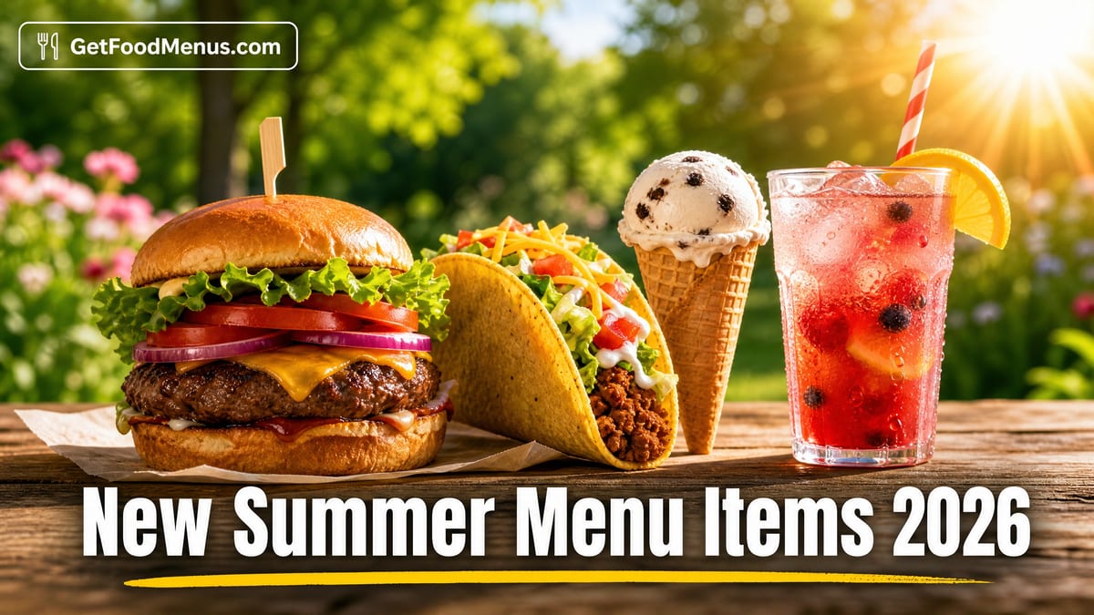 New Summer Menu Items 2026 - Limited Time Offers