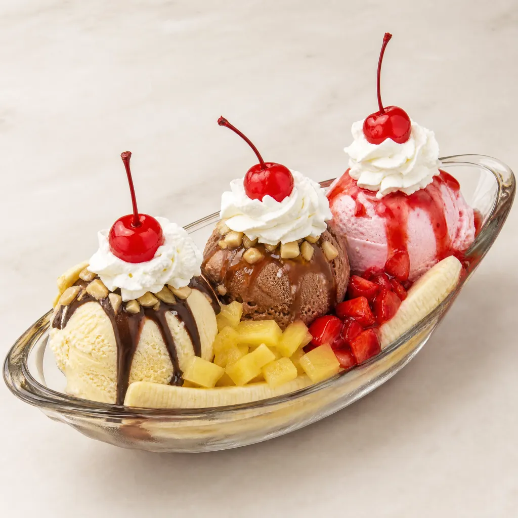 Andy's Frozen Custard Banana Split price calories
