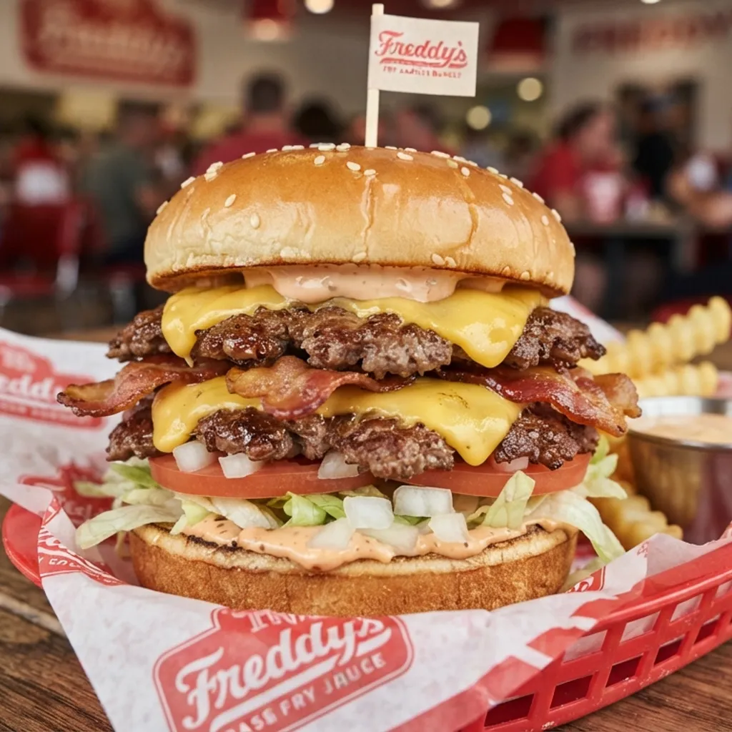 Freddy's Freddy's Original Bacon and Cheese Double price calories
