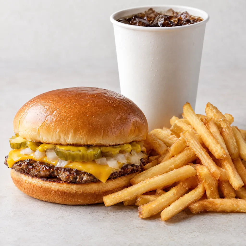 Freddy's Single Steakburger Combo price calories