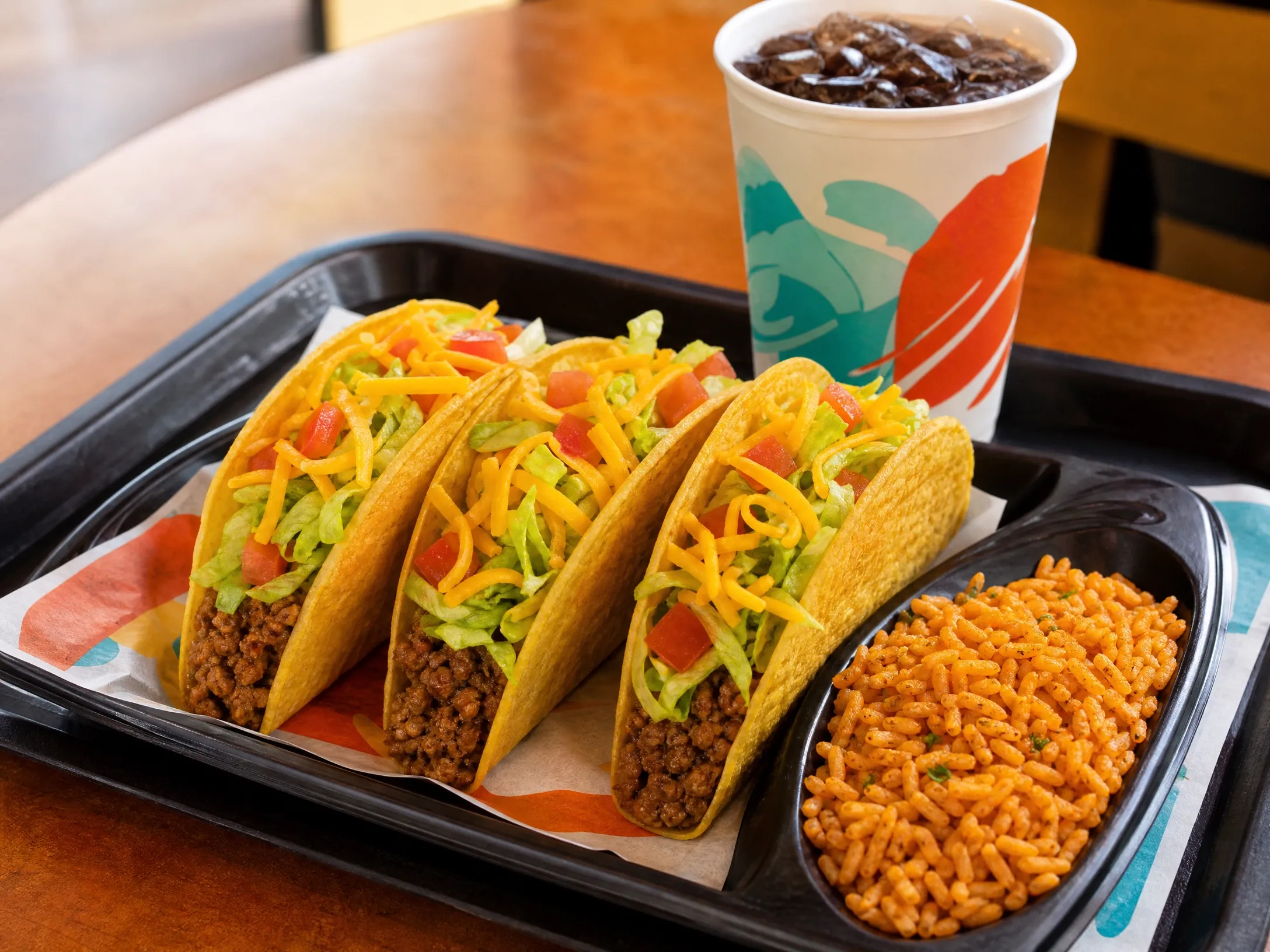 Taco Bell 3 Crunchy Tacos Combo price calories