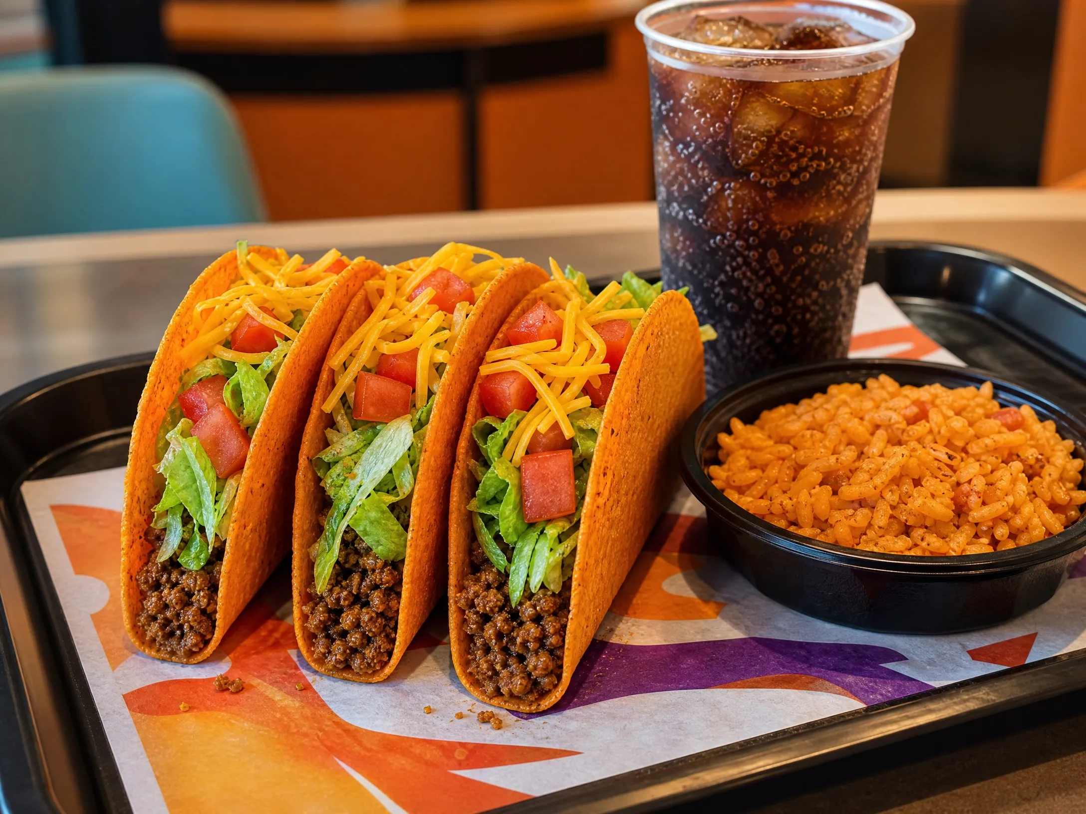 Taco Bell 3 Doritos Locos Tacos Combo price calories