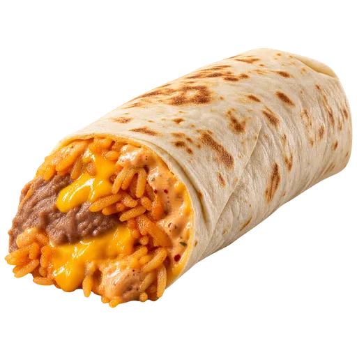 Cheesy Bean & Rice Burrito
