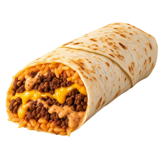 Cheesy Double Beef Burrito