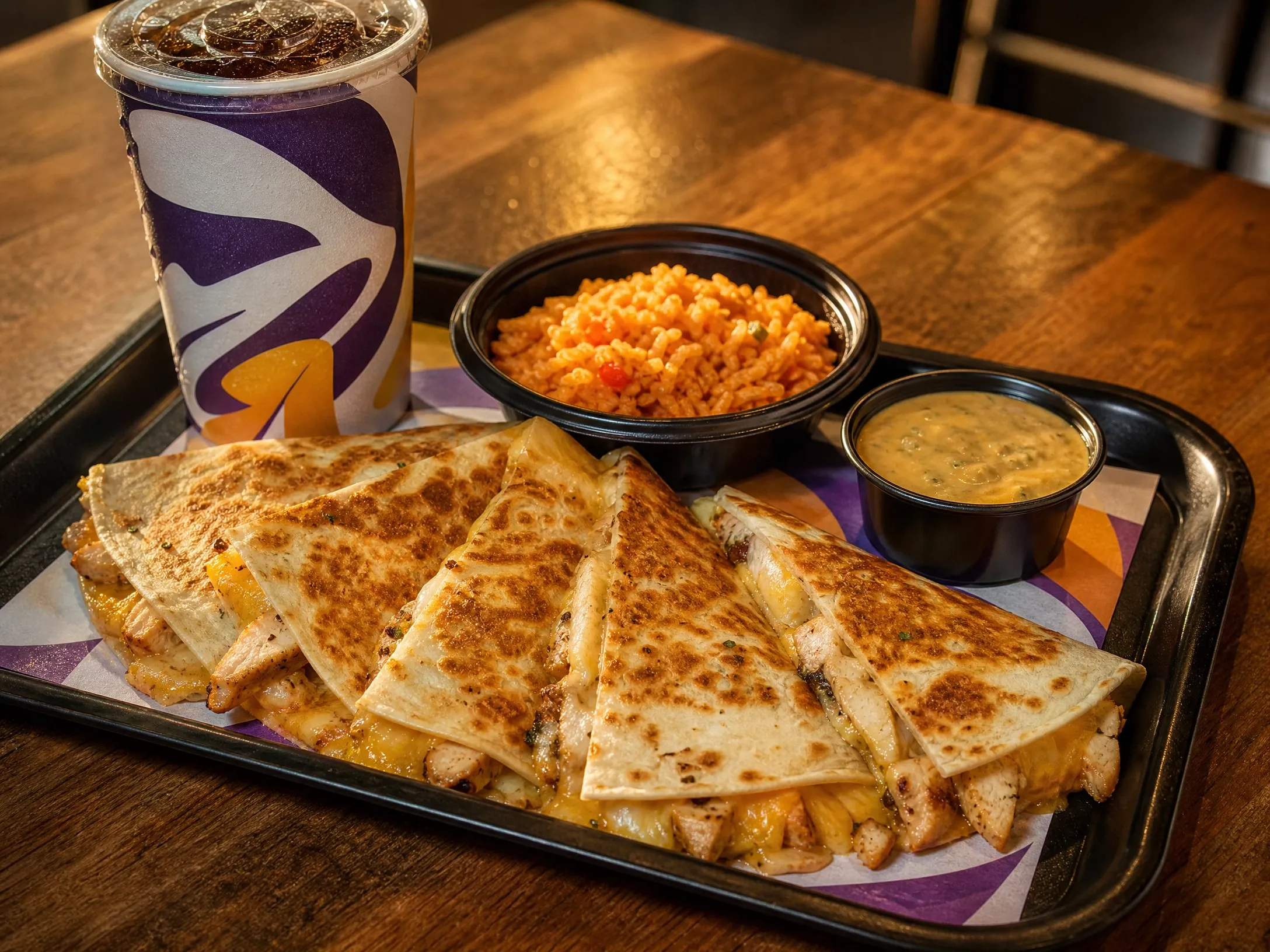 Taco Bell Chicken Quesadilla Combo price calories