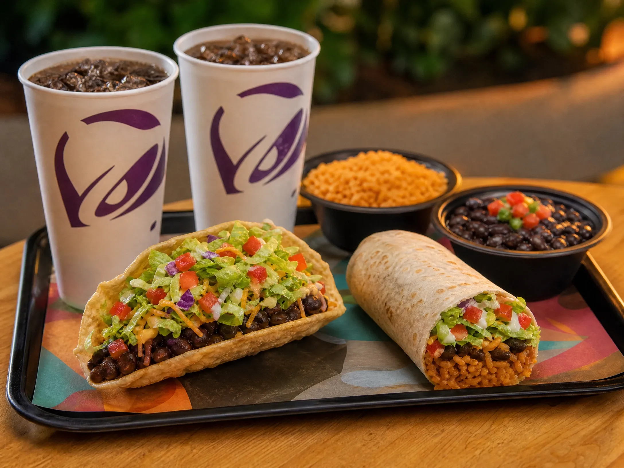 Taco Bell Veggie Meal for 2 nutrition facts price