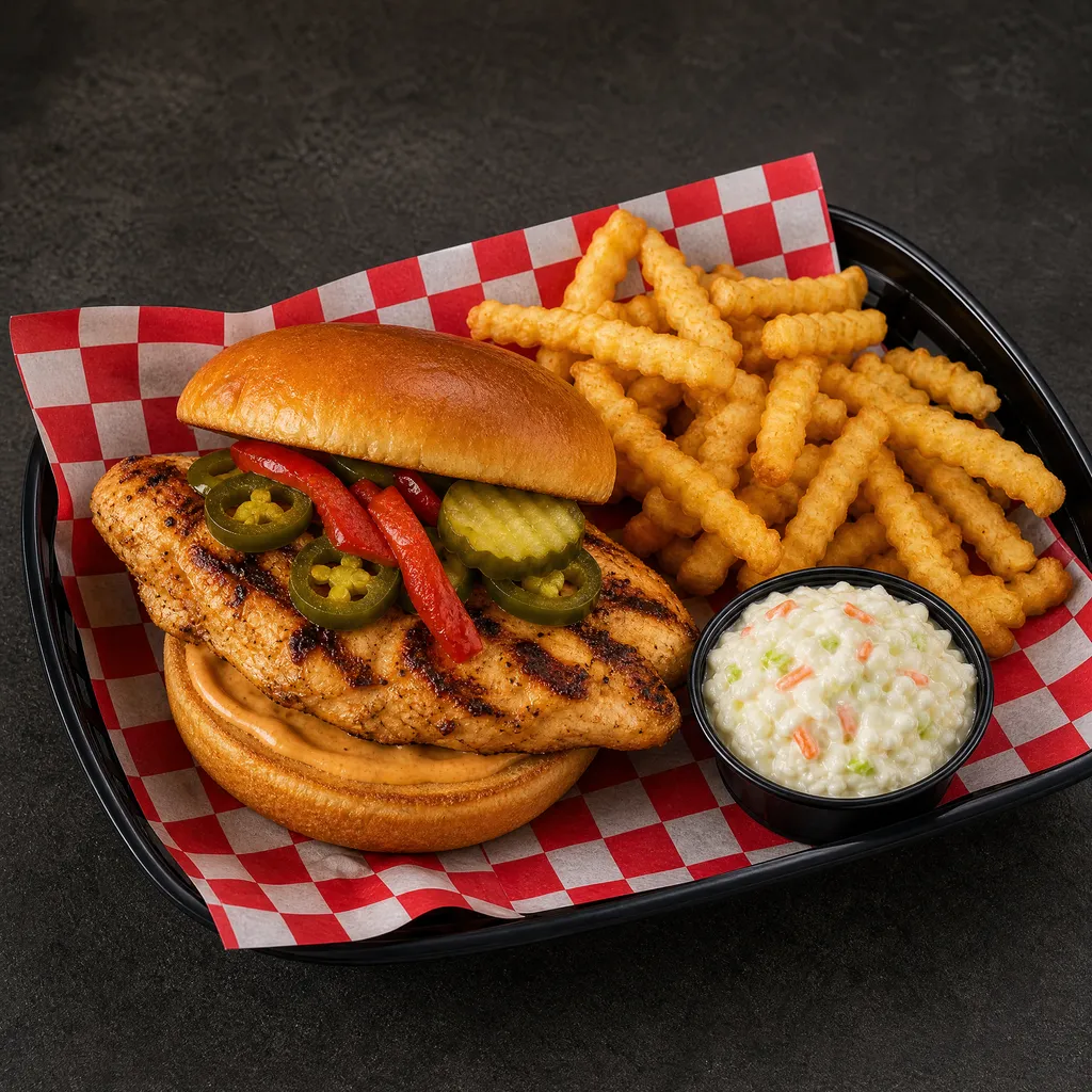 Zaxby's Grilled Kickin' Chicken Sandwich Meal price calories