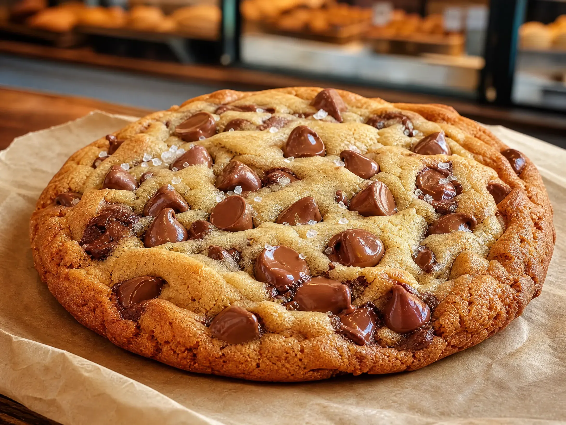 Copycat Crumbl Milk Chocolate Chip Cookie: what the finished dish looks like